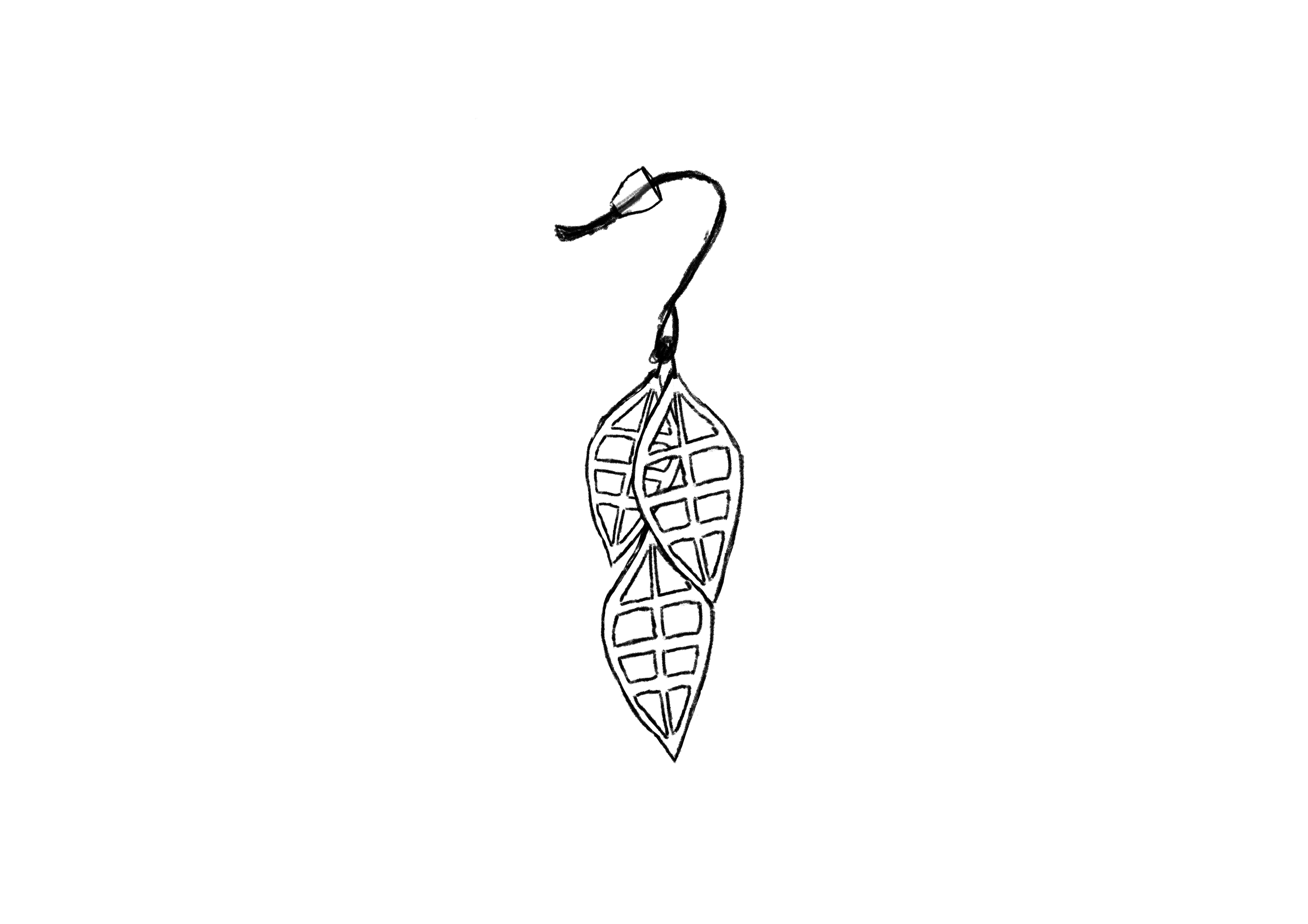 Image dessin boucle d'oreilles